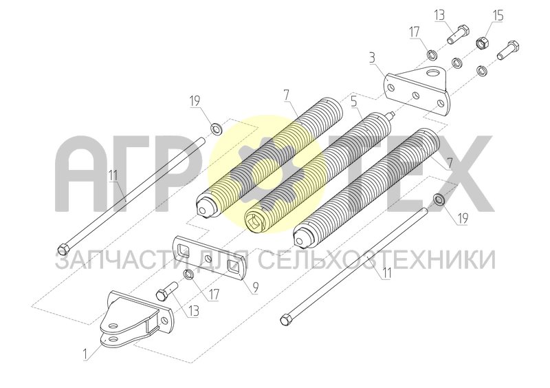 Блок пружин (142.03.00.360) (№11 на схеме)